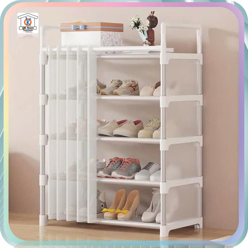 Giá Để Giày Dép 5 Tầng Có Rèm Che, Kệ Giày 5 Tầng Có Rèm Chắn Bụi. Tiện Dụng và Bền Bỉ. Inox Kitchen