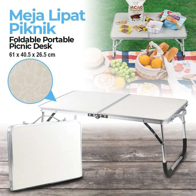 Luckyway Meja Lipat Multifungsi Foldable Portable Laptop Picnic Desk - CC700 0
