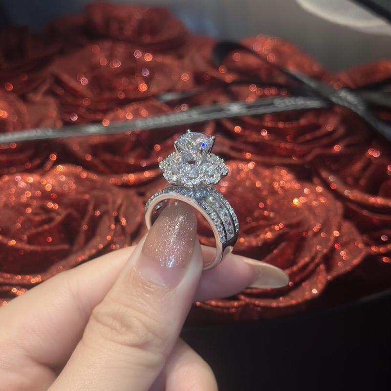 Trang Sức Nhẫn Bạc Vip Viền Hoa To Chạm Tấm X.o.à.n Nam Mỹ (N167)