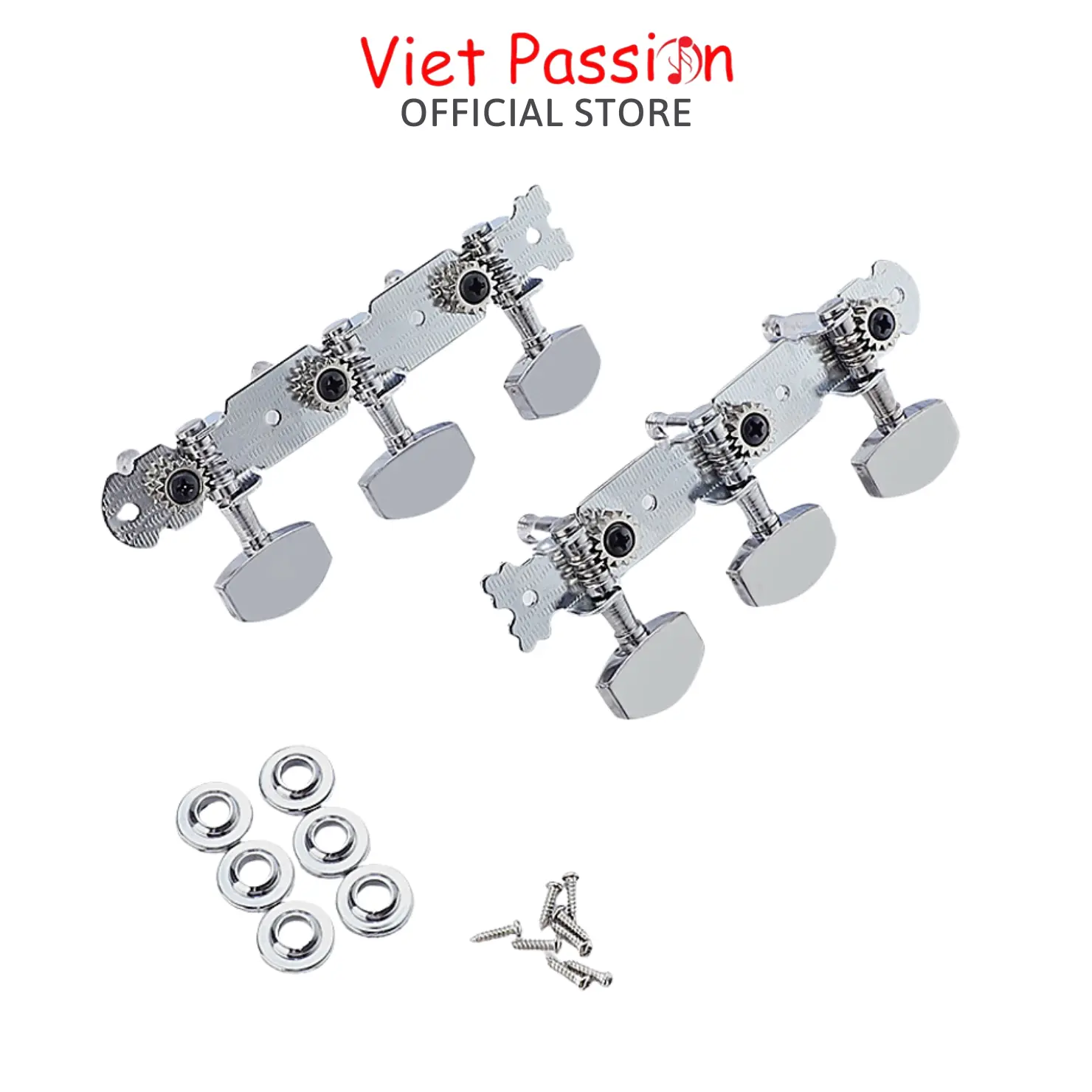 Khoá Đàn guitar acoustic khóa liền đủ 2 vế kèm ốc vít Viet Passion HCM