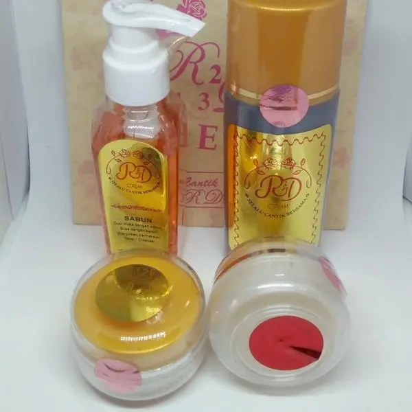 PAKET CREAM RD 123 GOLD 30gr/Serum Collagen Vitamin C/Ecer Day Krim Siang Malam Toner Cleanser Sabun Pencerah Wajah brightening