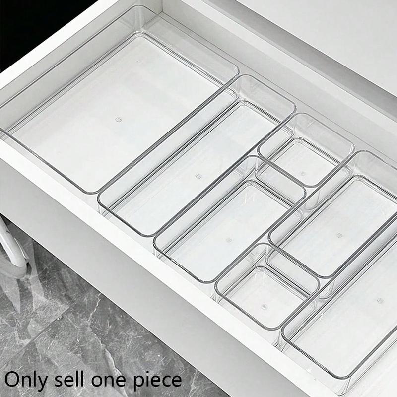 Product Introduction of Drawer Organizer Tray, 1 Count Clear Rectangular Storage Box for Drawer, Stationery Organizer, Office Stationery & Supplies 0