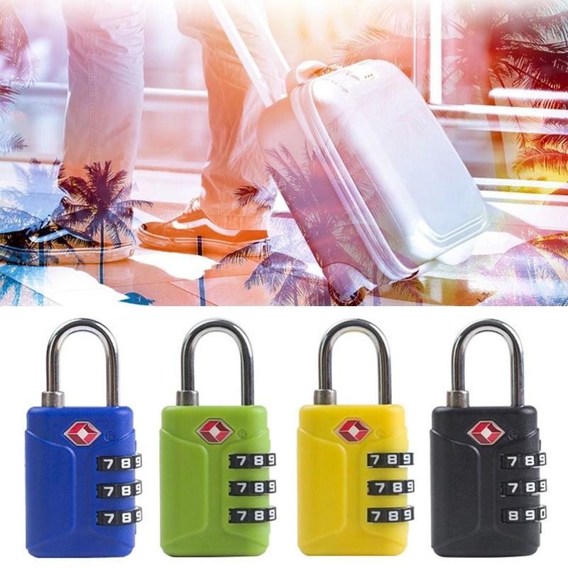 Product Introduction of Portable TSA 3 Digit Combination Lock Cabinet Locker Security Tool Customs Password Lock Padlock Anti-theft Lock Travel 14