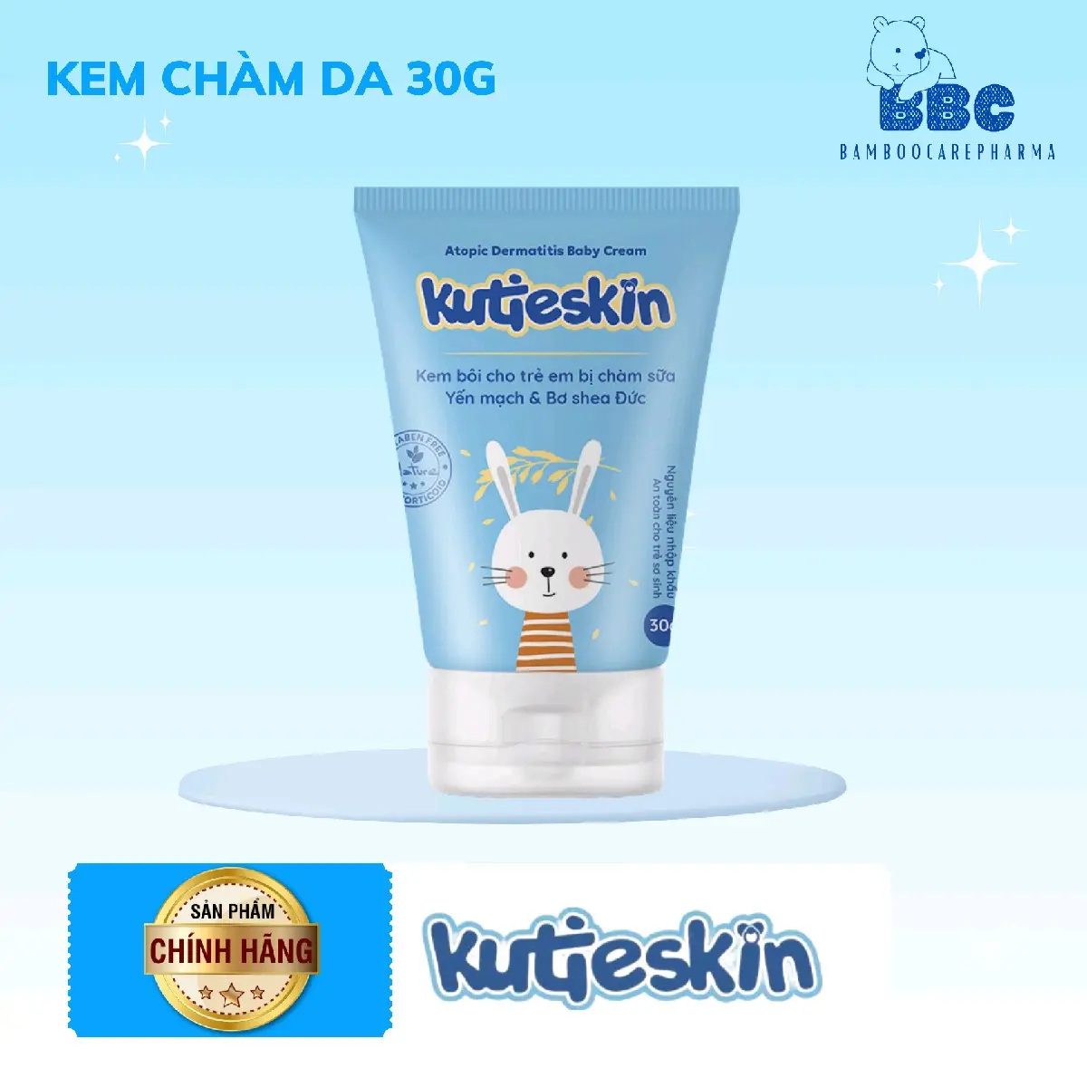 Kem bôi chàm da Kutieskin cho bé tuýp 30g kem  bôi