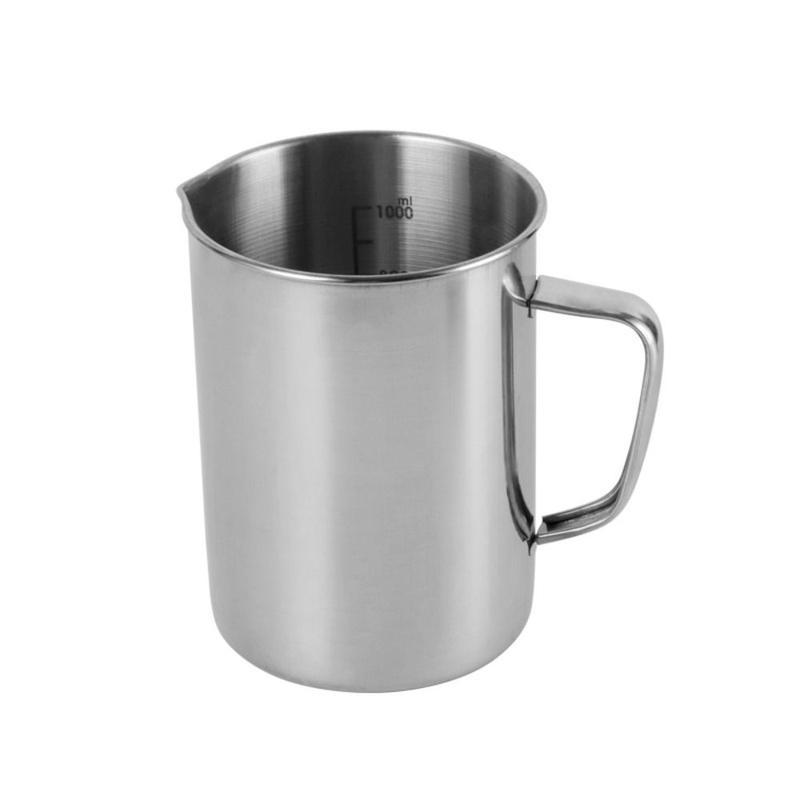 Product Introduction of New Stainless Steel Laboratory Beaker 500ml 1000ml Measuring Cups Graduated Espresso Mugs Kitchen Tool 12