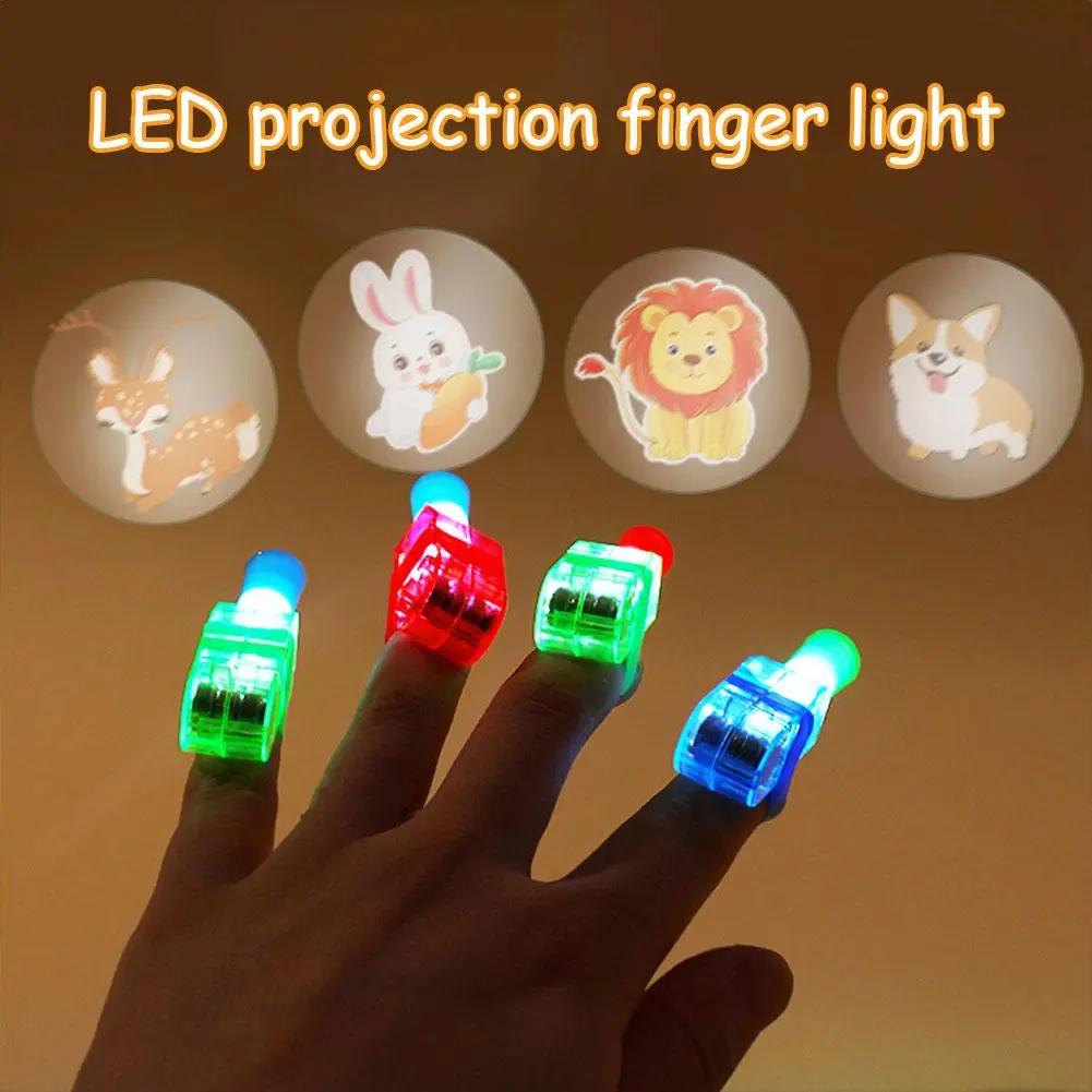 Đèn Chiếu Ngón Tay Thiết Kế Hoạt Hình, Nhiều Mẫu Có Sẵn, Sáng Bóng Và Vui Nhộn, T3V7