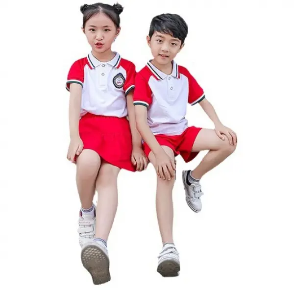 Kindergarten Summer Kindergarten Suit Primary School Students Summer School Uniform British College Style Children's Business Attire Parent-Child Clothes Sports Sets