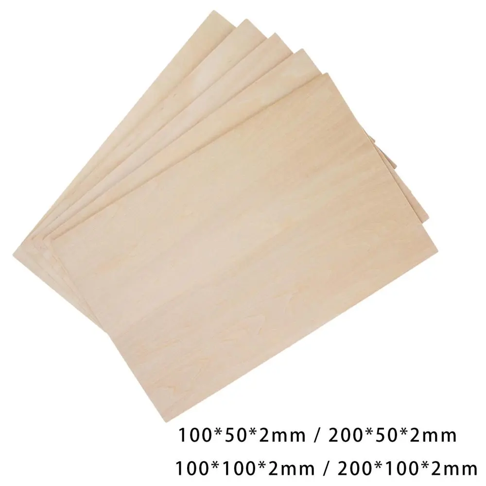 Papan Kayu Lapis Nipis, 10 Keping, Kayu Belum Selesai, Helaian Kayu, Helaian Kayu Bass, Sesuai untuk Membuat Model Kapal Terbang