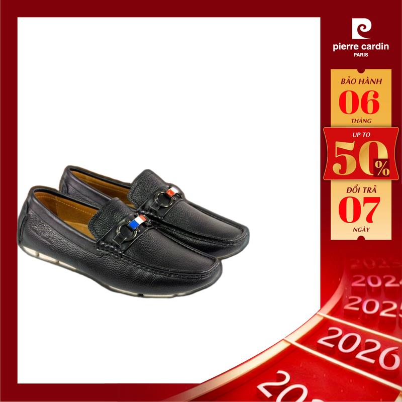 Giày lười nam Pierre Cardin chất liệu da thật đế chống trơn trượt thoải mái di chuyển - 519