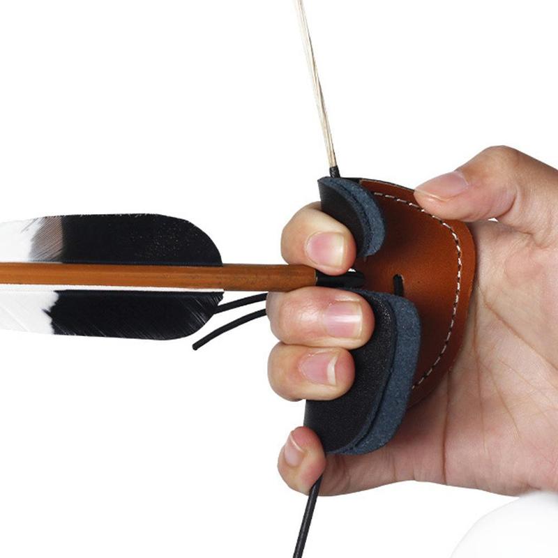 Product Introduction of Bow And Arrow Sports Cowhide Finger Protector Double Protector Accessories Sports Layer Finger 35