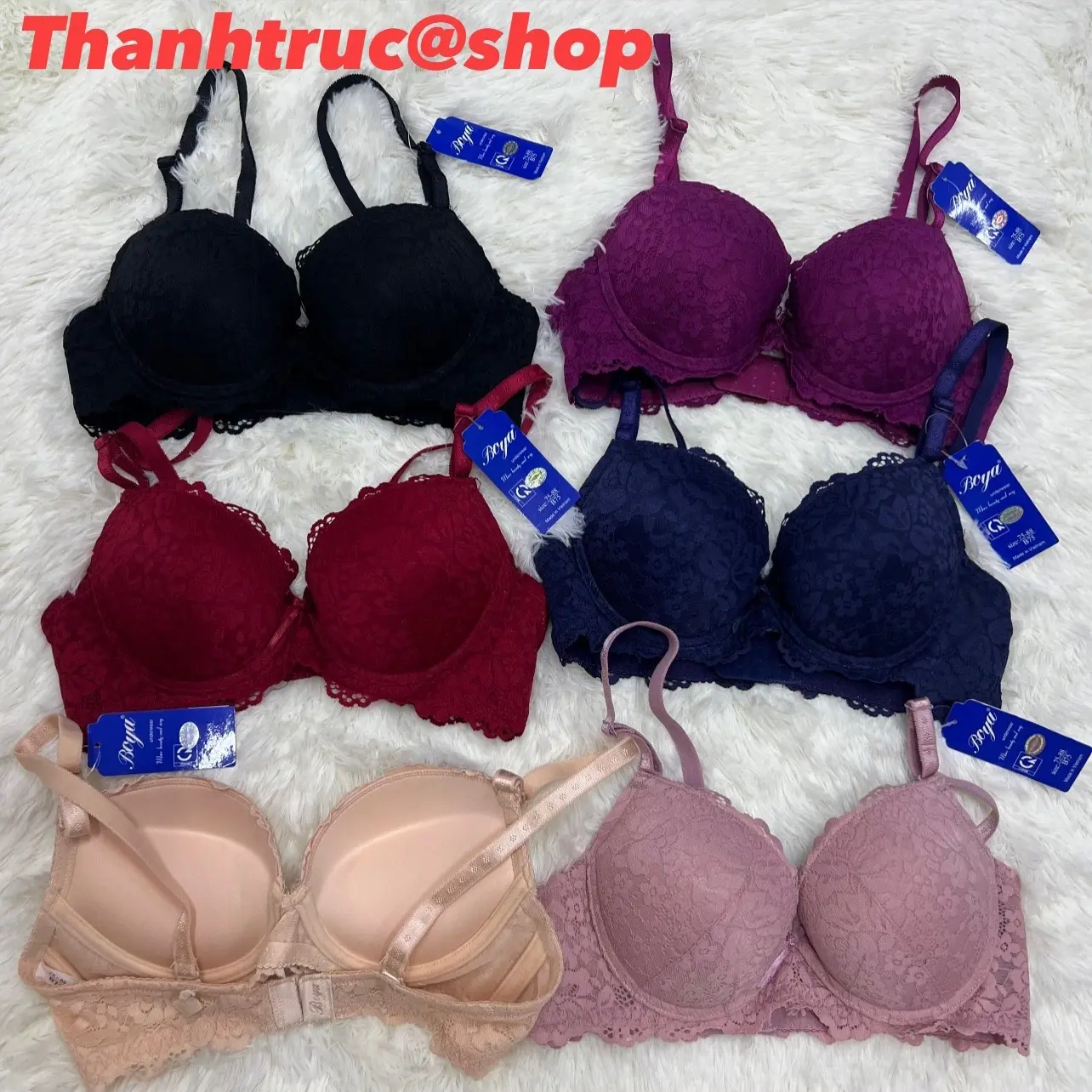 [029HW] Áo lót REN nữ BOYA, đệm dày 4 đến 5cm, có gọng, nâng vòng 1, dành cho chế có vòng 1 nhỏ. Size: A75, B75, A80, B80, A85, B85 - 12 màu -  Bra Woman