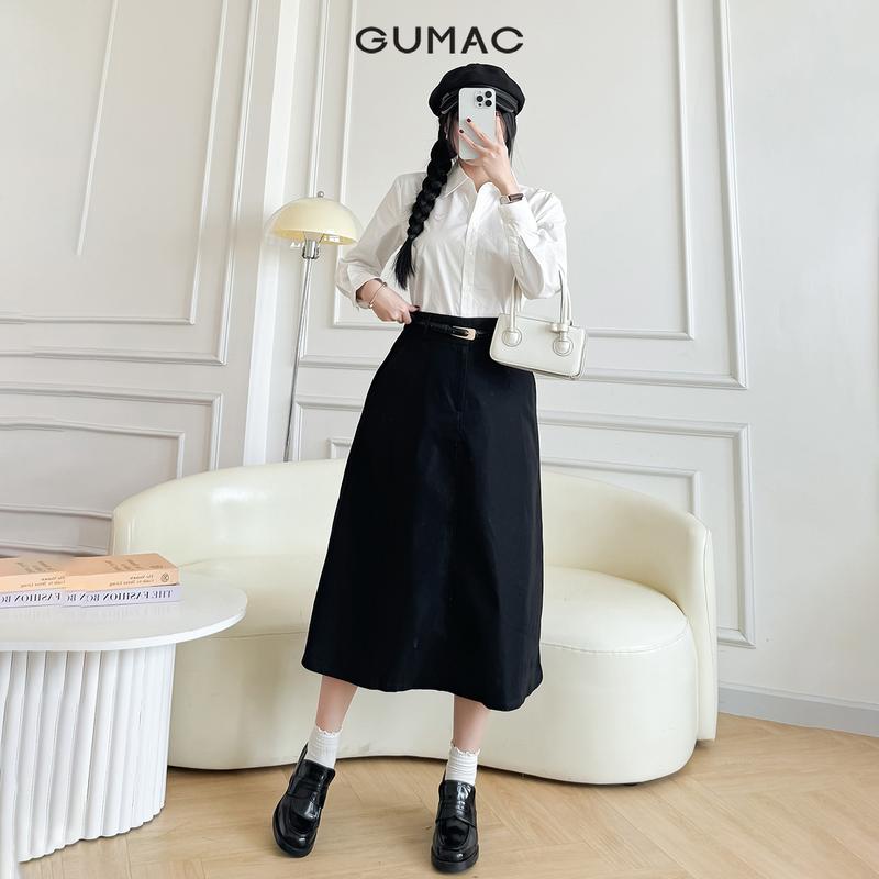 GUMAC - Áo sơ mi basic thêu YAF01056 7