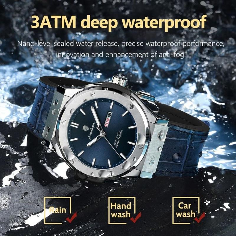 Đồng hồ nam POEDAGAR Watch P952B kiểu dáng HUB CLASSIC đầy đủ lịch ngày lịch tuần đồnghồchínhhãngchonam mvw Đeo Tay