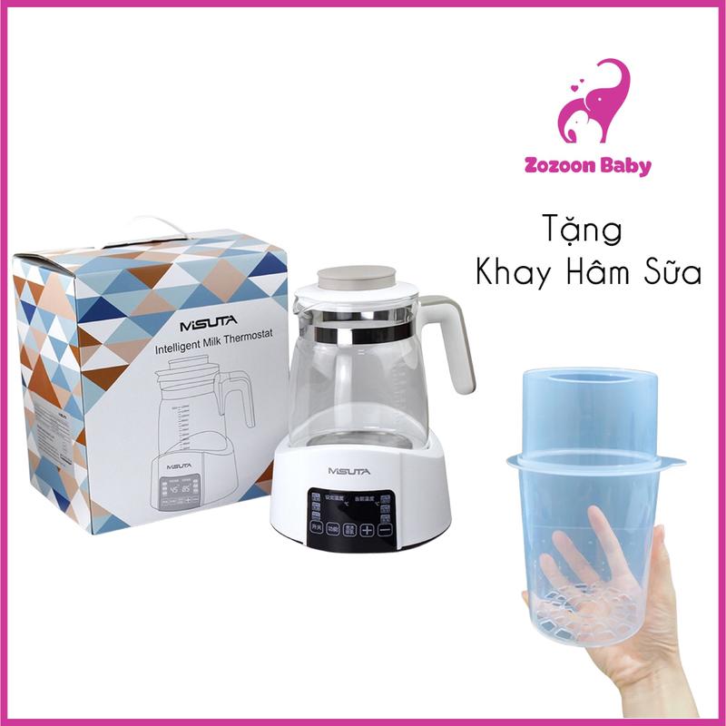 Combo sản phẩm máy đun nước pha sữa Misuta không điều khiển tặng 1 chiếc khay hâm sữa