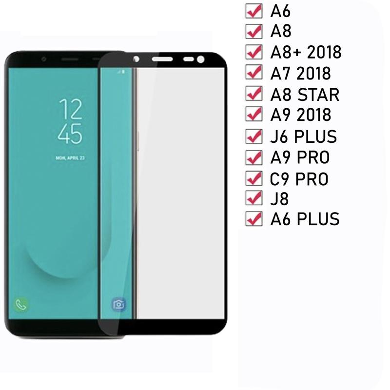 Kính Cường Lực Dành Cho Samsung A6/ A8/ A8 Plus 2018/ A7 2018/ A8 Star/ A9 2018/ J6 Plus/ A9 Pro/ J8/ A6 Plus Full Màn Hình