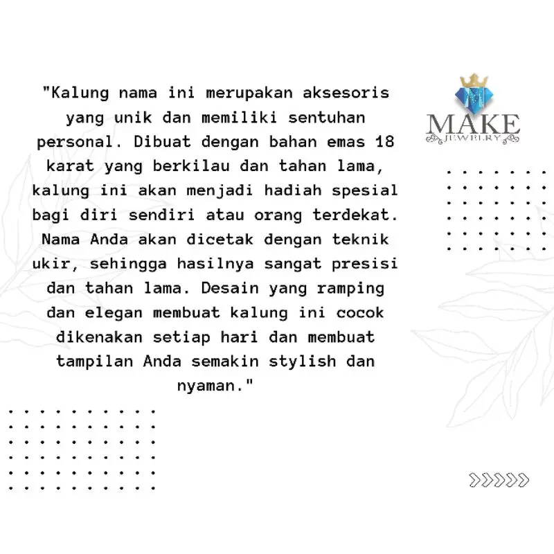 Make Kalung Nama Titaniun Anti Karat Custom Gold dan Silver 1