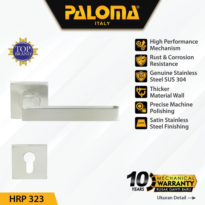 Gambar PALOMA HRP 323 Handle Pintu Roses Stainless Steel Lever Gagang Door dari PALOMA Official Kota Administrasi Jakarta Timur Tokopedia