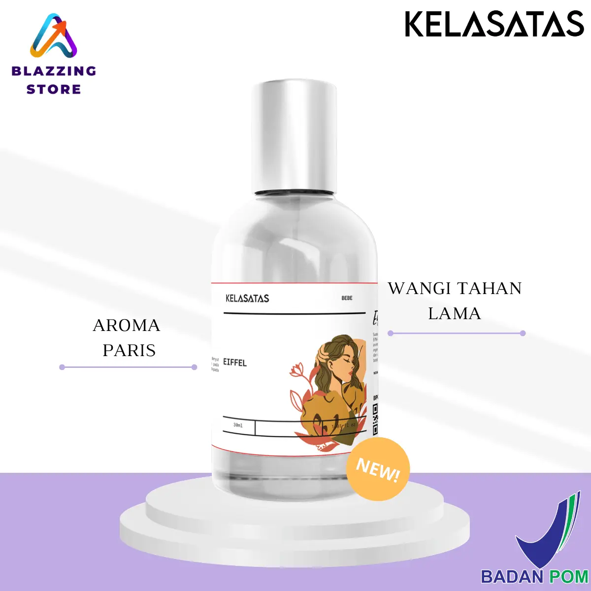 Parfum KELASATAS Eiffel Aroma Paris 30ml Eau De Parfume Wanita Wangi Tahan Lama BPOM EDP Perfume Tubuh