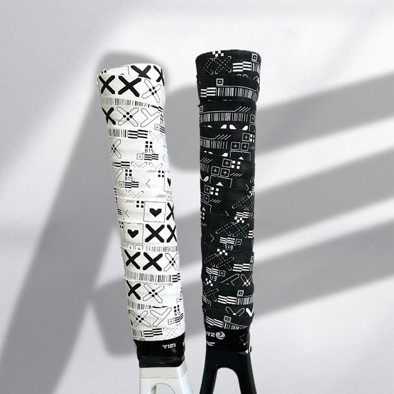 Product Introduction of Durable Black White Badminton Racket Overgrips Matte Printing Non-Slip Grip Tape Self-adhesive Tennis Paddle Over Grips 14