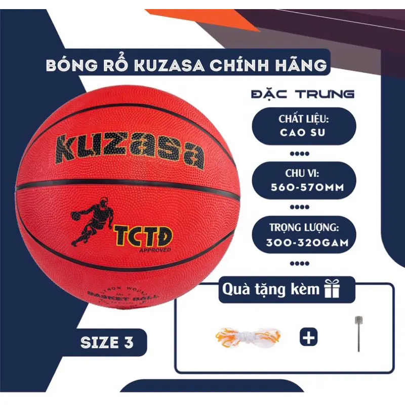 Bóng rổ số 3,5,6,7 kuzasa chính hãng tiêu chuẩn thi đấu.