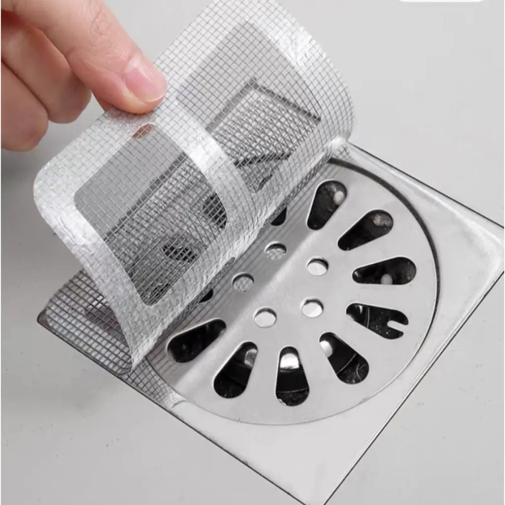 10pcs Stiker Filter Saluran Air Kamar Mandi - Hair Catcher Anti Sumbat Sekali Pakai