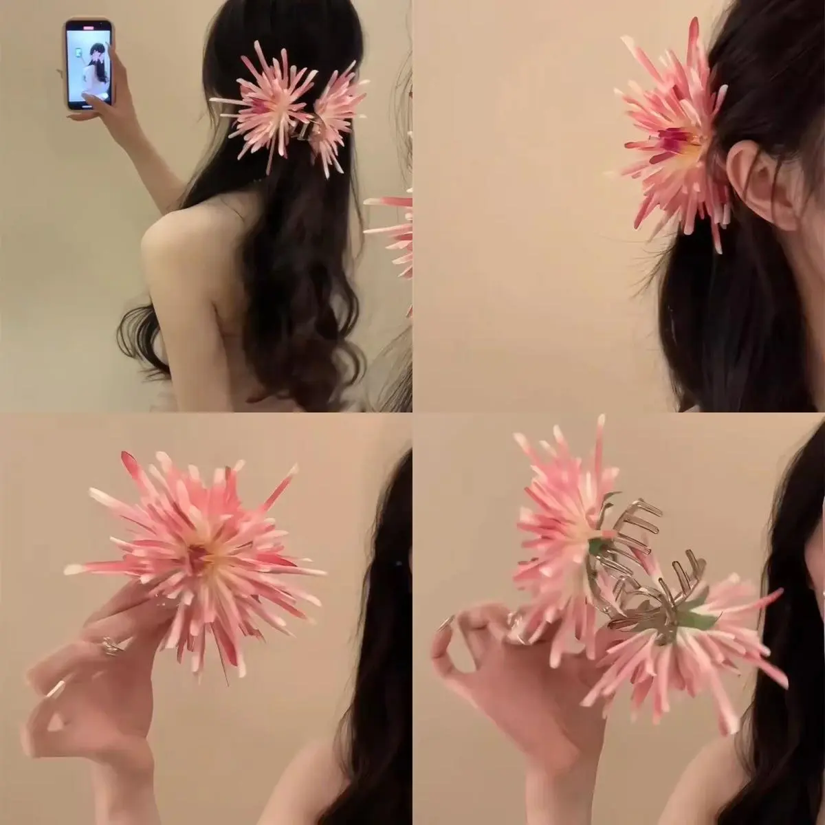 Kẹp Tóc Hoa Cúc, Mô Phỏng, Phong Cách Hàn Quốc Mới, Phụ Kiện Tóc Nữ Nhẹ Nhàng, Kẹp Tóc Hoa