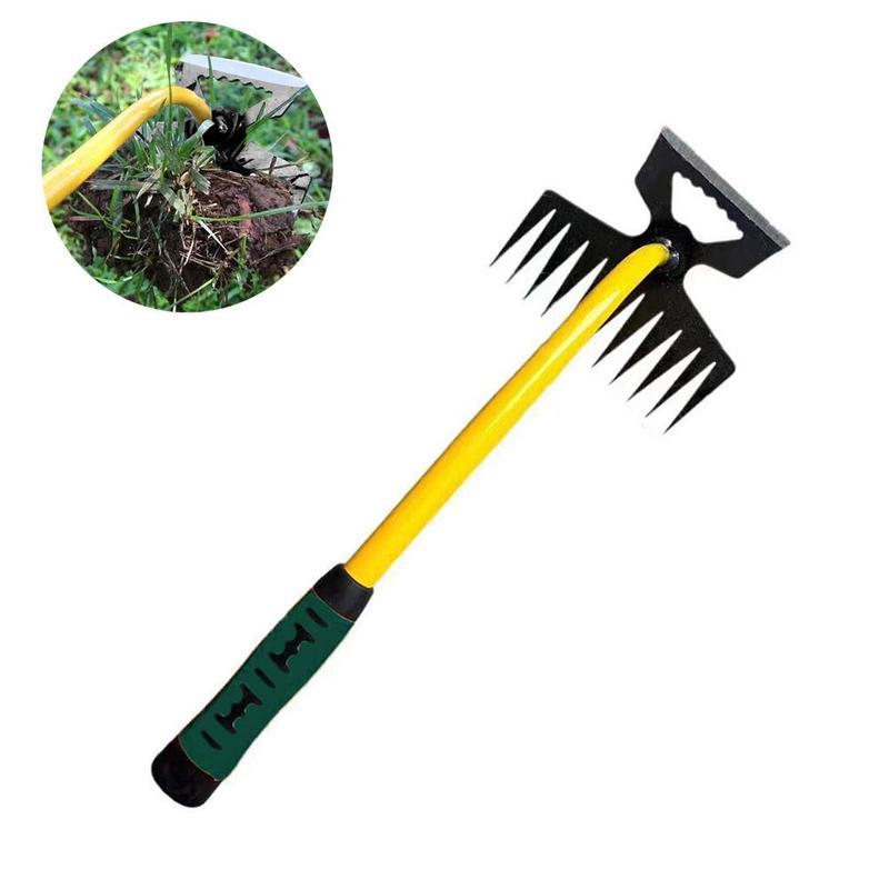 Product Introduction of 1pc Weeding Tool Garden Loosening Soil Eleven Tooth Tool Wild Root Shovel Manganese Digging F2F3 29