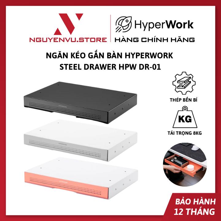 Ngăn kéo gắn bàn HyperWork Steel Drawer HPW DR-01 - Thép không gỉ - Tải trọng 8kg - Hàng Chính Hãng
