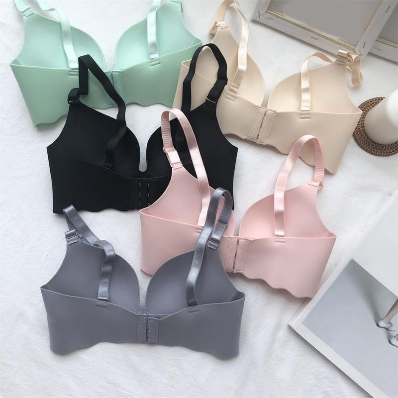 Áo Ngực Liền Mạch, Dành Cho Phụ Nữ, Ngực Nhỏ Thu Thập, Đẩy Lên, Bên Trong Mịn, Dày Và Mỏng, 2 Loại, Không Dây, Áo Ngực Một Mảnh 1