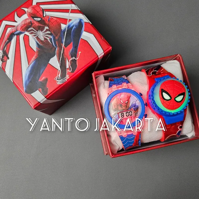 Jam tangan anak perempuan lampu spinner 2 in 1 2