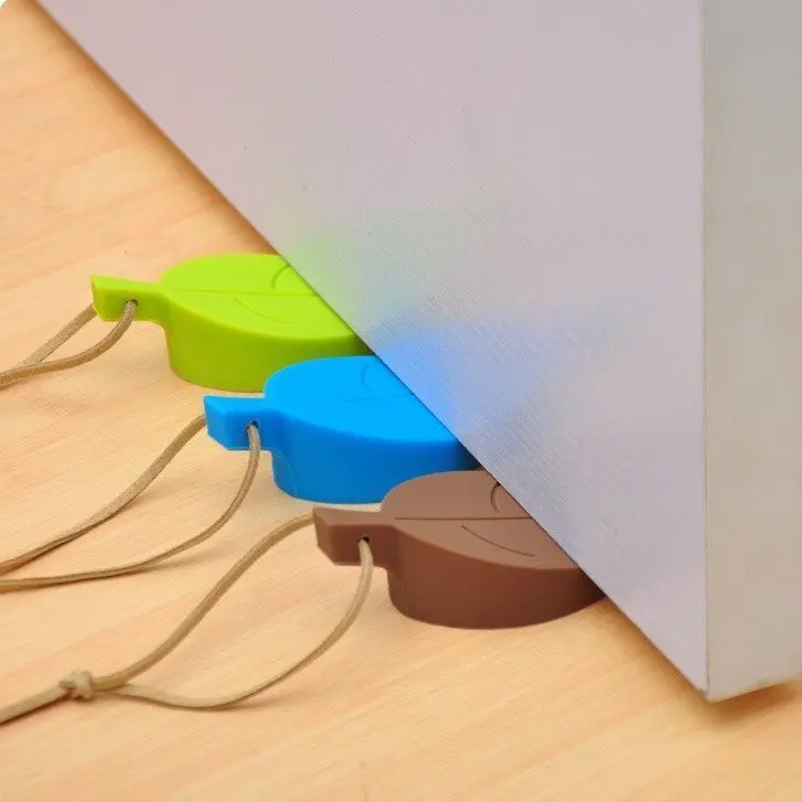 [BUY 1 FREE 1] BBOLA Penahan Pintu Door Stopper Bentuk Daun Bahan Silikon 2
