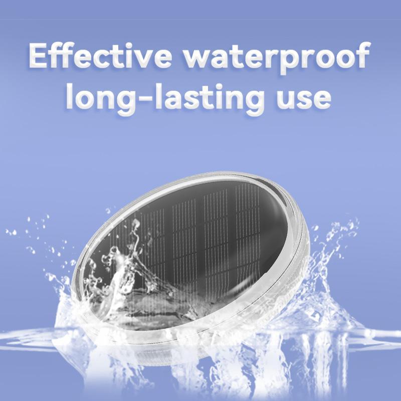 Product Introduction of Solar-Powered Pool Light with 3 Brightness Levels, 9 Colors, 500mAh Built-in Battery, Waterproof & Easy to Install, Auto On/Off at Night, Daytime Charging, Timer Function, Suitable for Parks, Courtyards, Bathtubs and Villas 4