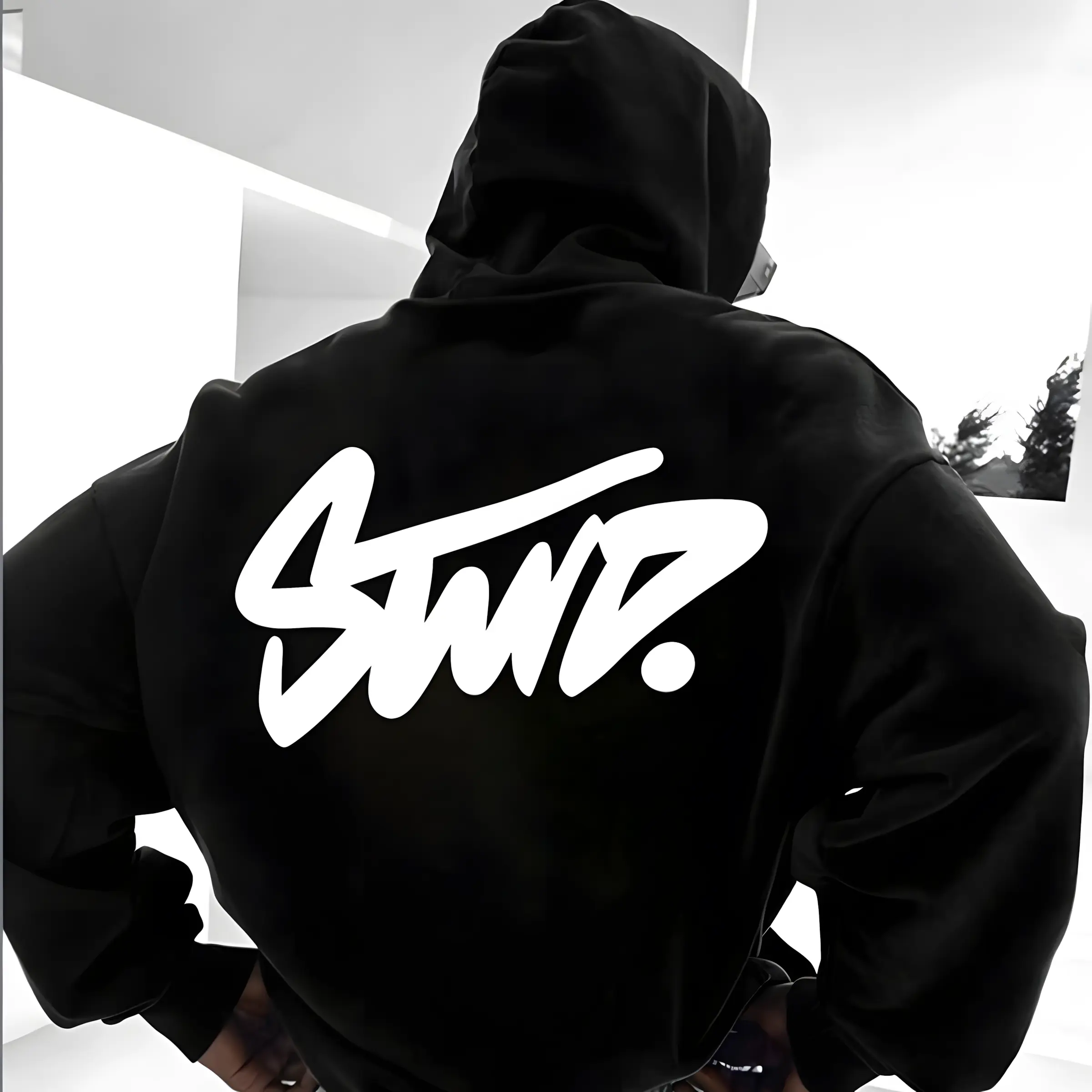 Stwn Ropa Sudadera negra con estampado del logo Stwd para un estilo casual de ...