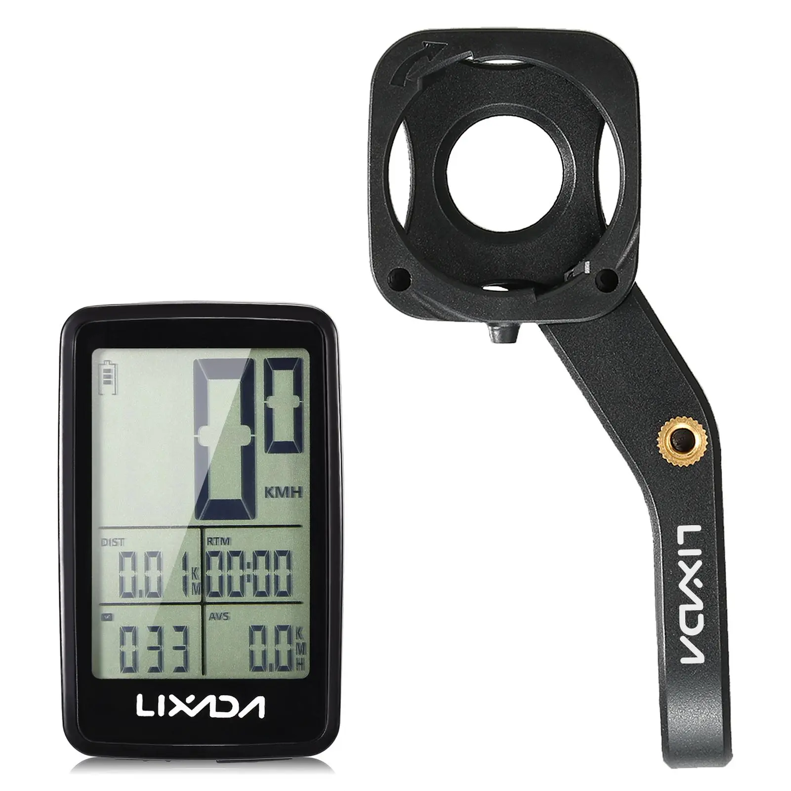 Wireless Bike Cycle Computer, USB Rechargeable Bicycle Speedometer Odometer with Computer Mount Holder, Cycling Accessories