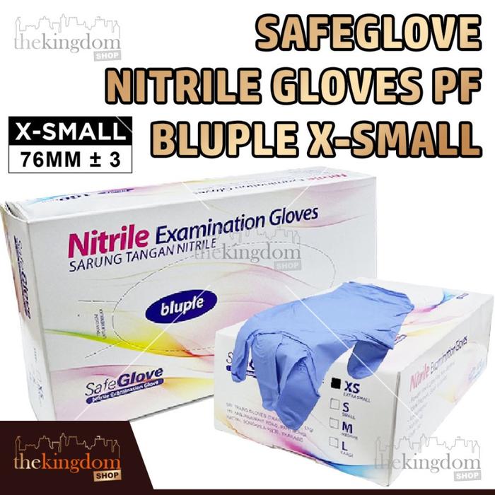Gambar SafeGlove Nitrile Gloves PF (Powder Free) Bluple /100 Handscoon Sarung Tangan Cleaning - S dari The Kingdom Shop Kota Administrasi Jakarta Utara 5 Tokopedia