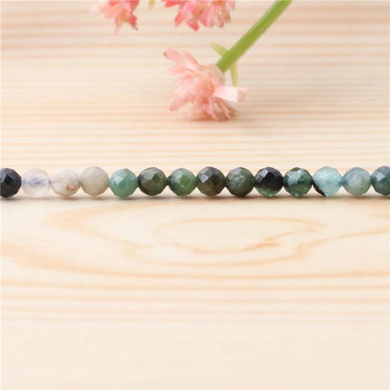 Product Introduction of Natural Stone Garnet Rudy Citrine Malachite Opal Tourmaline  Round Faceted Beads Size 2 3 4MM For Jewelry Making Diy Bracelet 35