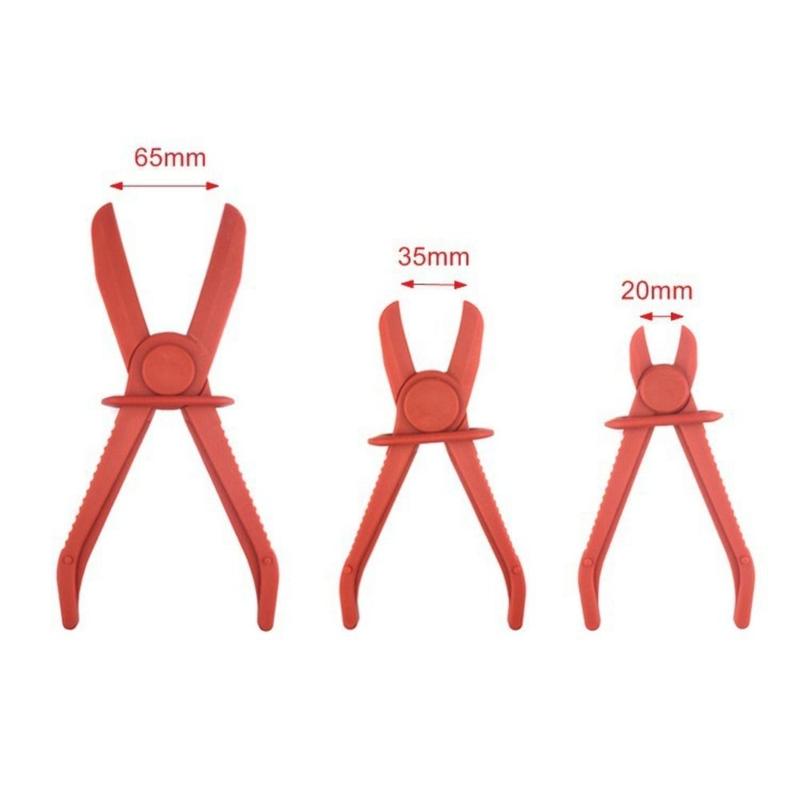 Product Introduction of 3 pcs Red Plastic Clamp Pliers Tool Brake Pipe Water Line Clamp Pliers Pliers Hose Tube Line Clamps Pinch Pliers Repair 9