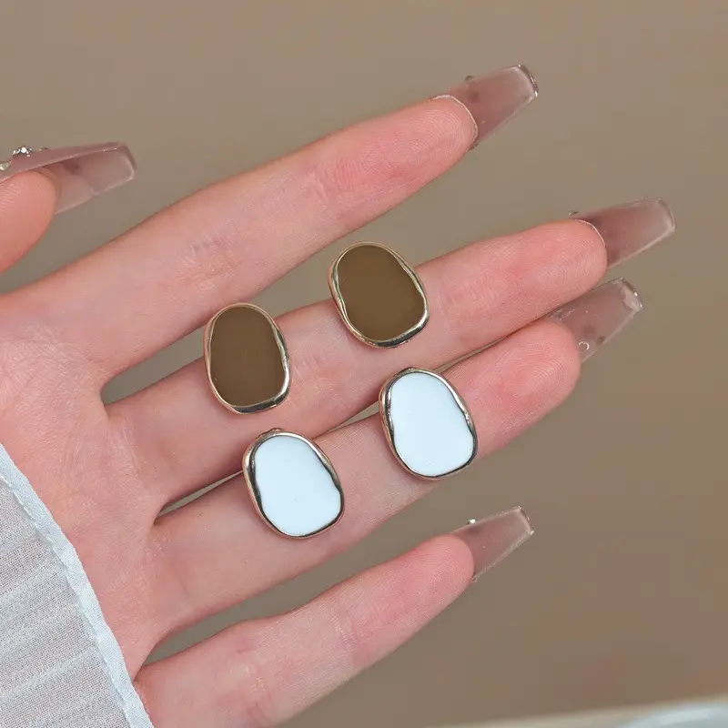 Korean Geometric Stud Earrings Earrings Student Gift Wedding Party Ear Accessories #fashionearrings #earringstyle
