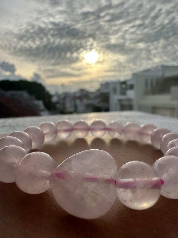 Love Attractor Rose Quartz Bracelet  Perhiasan 4