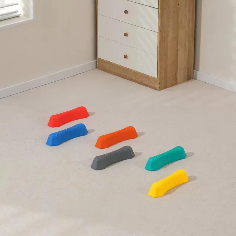Colorful River Stone Design Sports Balance Blocks, 1 Set Non-slip Balance Blocks, Indoor & Outdoor Obstacle Training Courses, Gift for Kids, Playroom Fun Toys, Multifunction, Durable 6