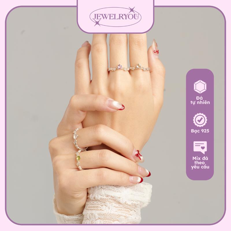 Nhẫn bạc nữ 925 MAJESTY - Jewelryou nhẫn vương miện trái tim sang trọng, thanh lịch - Jew 136