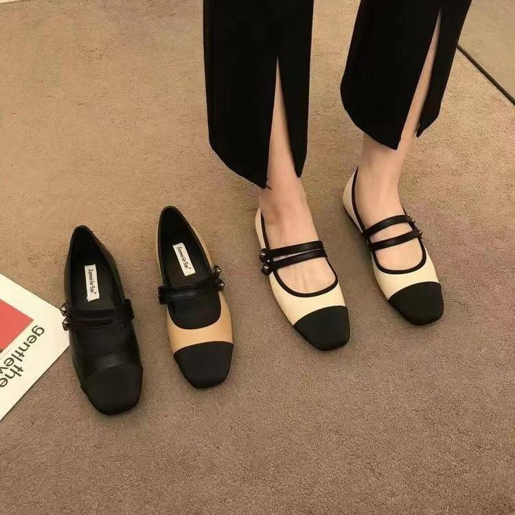 Product Introduction of Shoes Woman Flats Casual Female Sneakers Shallow Mouth Autumn Square Toe Dress Summer Fall New Rubber Lace-Up Mary Janes Basic S 12