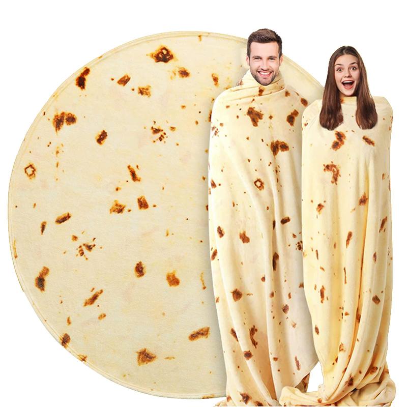 Burritos Pattern Blanket, 1/5 Counts Portable Soft Breathable Comfortable Throw, Comfy Bedding for Halloween Decor, Funny Gift for Boys and Girls, Valentine's Day, gift for her 2