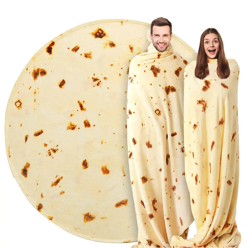 Burritos Pattern Blanket, 1/5 Counts Portable Soft Breathable Comfortable Throw, Comfy Bedding for Halloween Decor, Funny Gift for Boys and Girls, Valentine's Day, gift for her 2