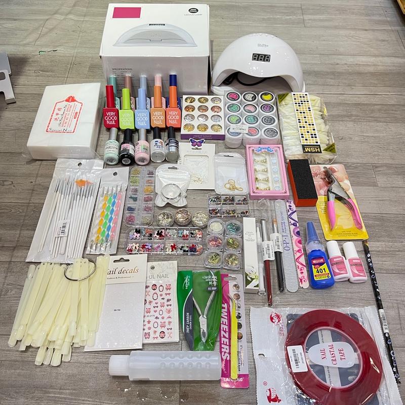 Set combo nail cơ bản dành cho người mới học nè( ĐƯỢC LỰA MÀU SƠN NHA KHÁCH IU) Nữ
