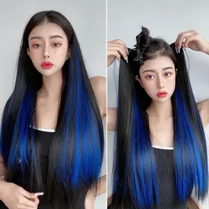 HAIR CLIP WANITA RAMBUT PALSU KOREA SAMBUNG BIG LAYER 22CM x 60CM LURUS STRAIGHT 2 WARNA GRADASI OMBRE