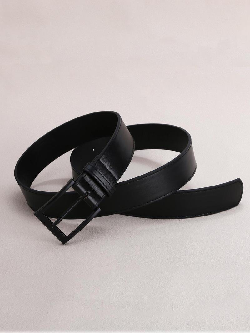 Product Introduction of Women's Solid Color PU Leather Belt, Fashionable Casual Waistband for Jeans Trousers, Trendy All-match & Exquisite Belt for Birthday Gift 2