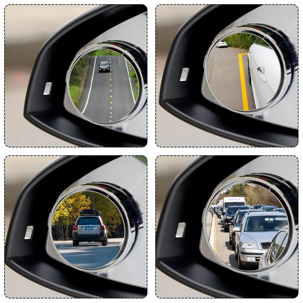 Convex Mounted Auxiliary Rear-view Mirror 360 Degree Wide-angle Blind Frame Round Mirror Spot D3N5
