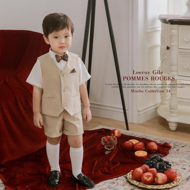 Bộ Quần áo Gile Thiết kế cho Bé trai dự tiệc | Áo Gile Quần Short Leeroy 0