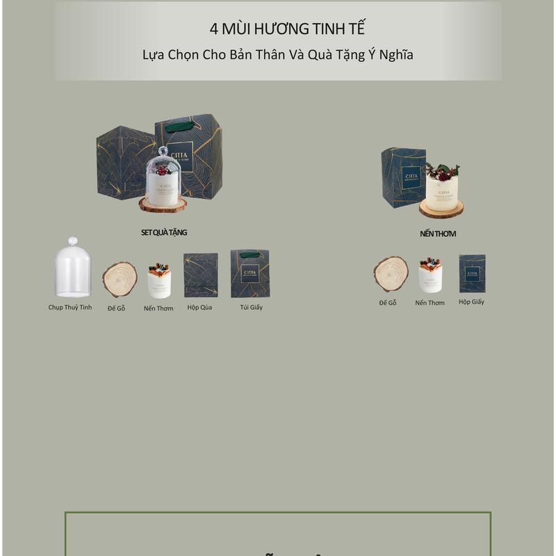 Product Introduction of MÙA ĐÔNG - Set Quà Tặng Valentine 14/2 Nến Thơm CITTA Không Khói Thơm Phòng Hỗ Trợ Giấc Ngủ Làm Sinh Nhật Quà Tặng Valentine 8/3 20/10 Kỷ Niệm Chúc Mừng Làm Từ Sáp Đậu Nành Với Tinh Dầu Thiên Nhiên Và Hoa Oải Hương Khô Cùng Thảo Mộc Trang Trí 34